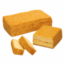 Biskuit Torte mit gezuckerter Kondensmilch-Creme und Erdnüssen "Orehowij"